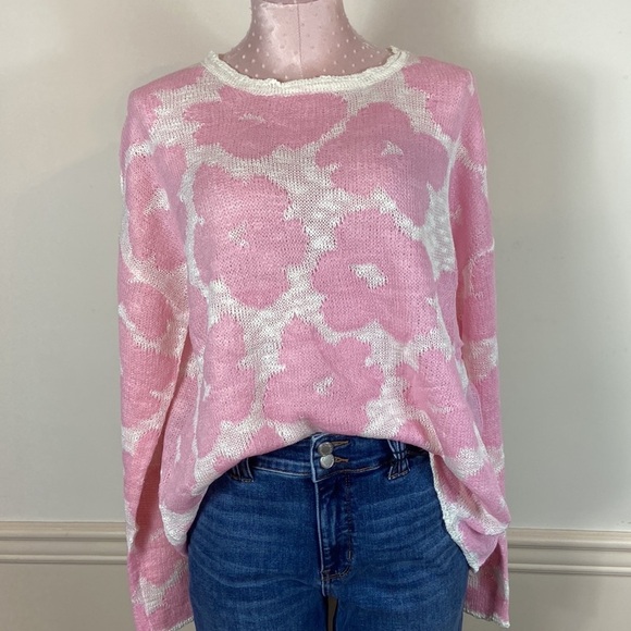Floral sweater pink/white lightweight - Picture 5 of 6